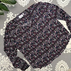 Fransa Floral Smocked Blouse - Size 50 (XXL)